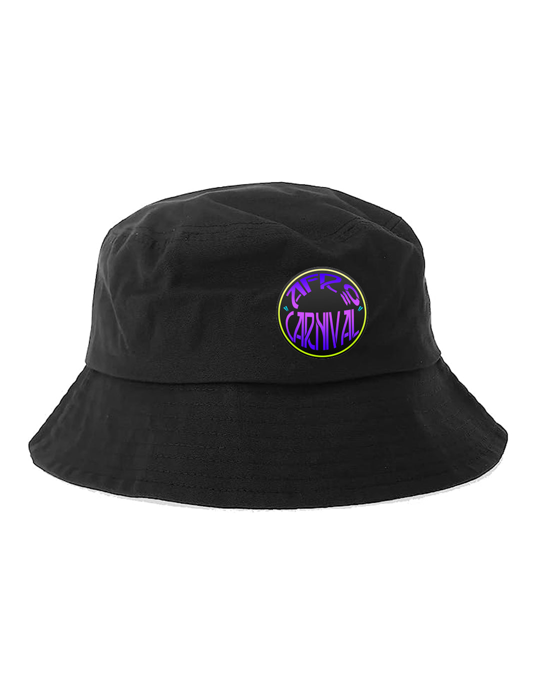 AFRO CARNIVAL BUCKET HAT — black & purple