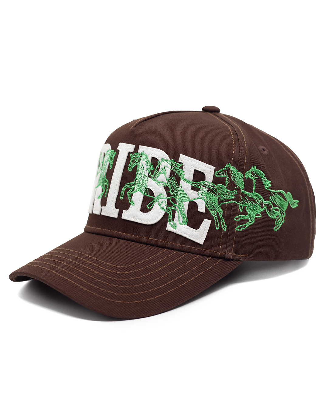 Triibe HAT OS "TRIBE" Champion Horses Hat — Chocolate lime