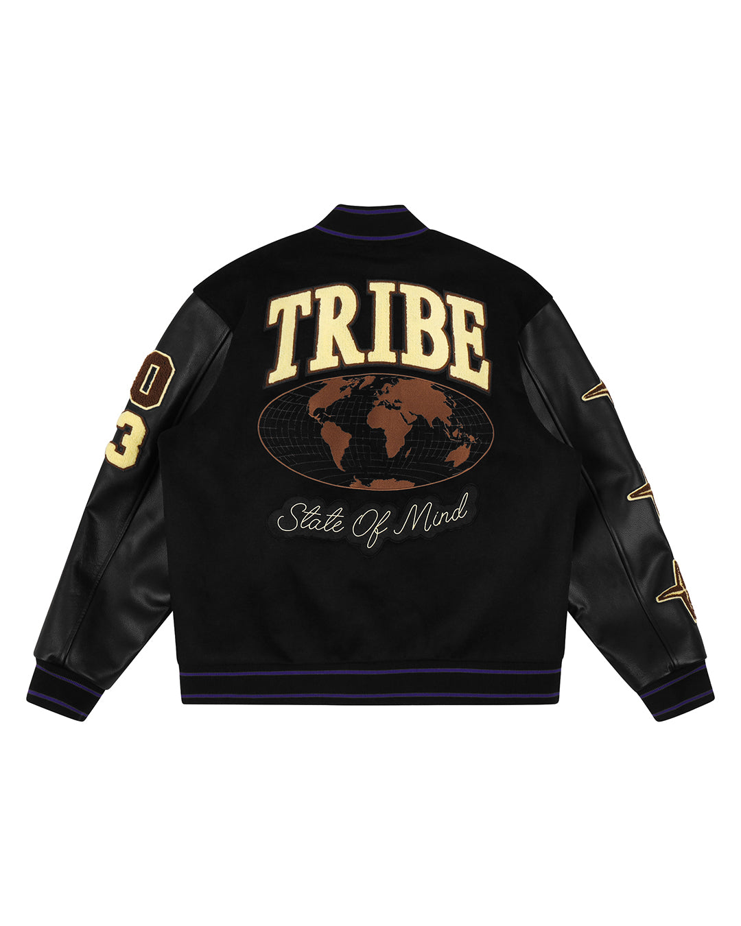 Freshiam Coats & Jackets "TRIBE" VARSITY JACKET — Black [PRE-ORDER]